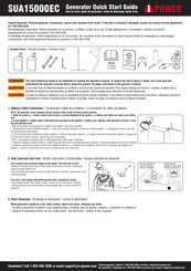 iPower SUA15000EC Quick Start Manual