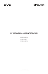 Ava A1 Important Product Information