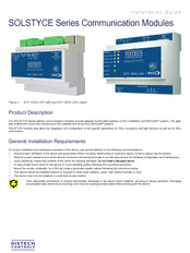 Distech Controls SOLSTYCE SCY-2DALI-24V Installation Manual
