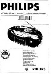 Philips AZ 8062 Instructions For Use Manual