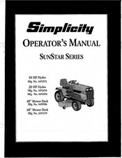Simplicity 1691339 Operator's Manual