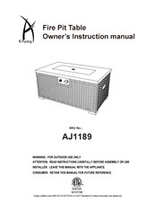 AJ Enjoy AJ1189 Owner's Instruction Manual