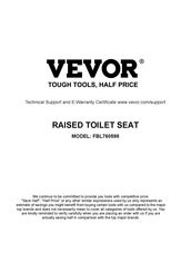 VEVOR FBL760598 Instruction Manual
