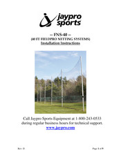 Jaypro Sports FieldPro FNS-40 Installation Instructions Manual