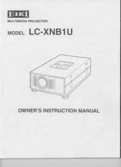 Eiki LC-XNB1U Owner's Instruction Manual