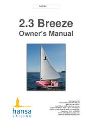 Hansa Sailing 2.3 Breeze Owner's Manual