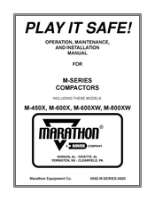 Dover MARATHON M-450X Operation, Maintenance And Installation Manual