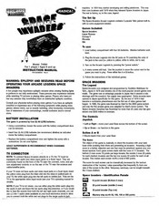 Radica Games ARCADE LEGENDS SPACE INVADERS 74064 Instruction Manual