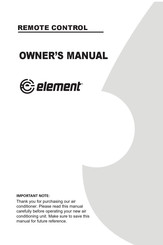 Element ETTW10DV Owner's Manual