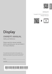 LG 27LX5QKNA.AAU Owner's Manual