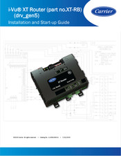 Carrier i-Vu XT Installation And Startup Manual