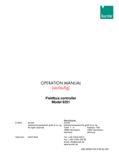 Burster 9251 PROFINET Series Operation Manual