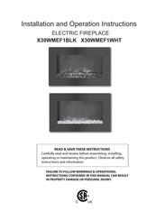 CAMBRIDGE CAM30WMEF-1WHT Installation And Operation Instruction Manual