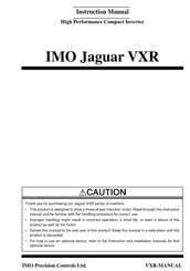 IMO Precision Controls Jaguar VXR47A-2E Instruction Manual