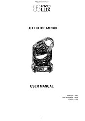 Prolux LUX HOTBEAM 280 User Manual