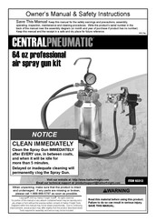 CentralPneumatic 93312 Owner's Manual & Safety Instructions