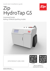 Zip HydroTap G5 Quick Start Installation Manual