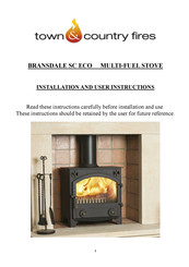 Town & Country Fires BRANSDALE SC ECO Installation And User Instructions Manual