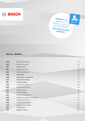Bosch BGBS4PET1 Instruction Manual