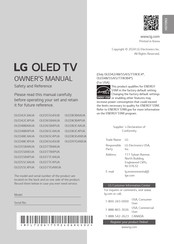 Lg OLED83B4AUA Owner's Manual