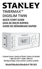 Stanley TIMERMAX DIGISLIM TWIN Quick Start Manual