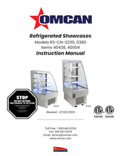 Omcan RS-CN-0380 Instruction Manual