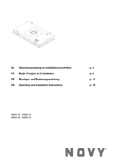 Novy 6846 Operating And Installation Instructions