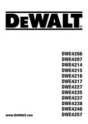 DeWalt DWE4207K Original Instructions Manual