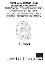 UWE JetStream EuroJet Translation Of Installation And Operating Instructions