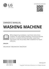 LG WM22WV26SR Owner's Manual