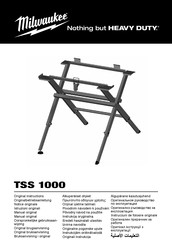Milwaukee TSS 1000 Original Instructions Manual