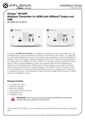 Panduit ATLONA Omega AT-OME-EX-TX-WP-E Installation Manual