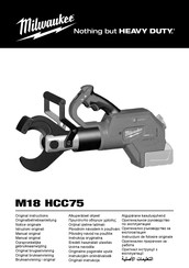 Milwaukee M18HCC75-502C Original Instructions Manual