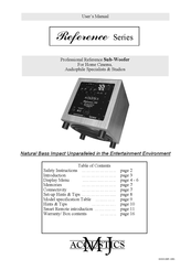 MJ Acoustics Reference 1 Mk4 User Manual
