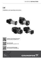 Grundfos CM 3 Installation And Operating Instructions Manual