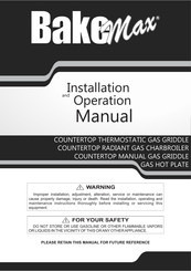 Bake Max BACGG18 Installation And Operation Manual