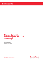 Thermo Scientific Sorvall Legend X1 Instruction Manual