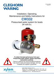 Xylem CLEGHORN WARING CW332 Operating, Installation And Maintenance Instructions
