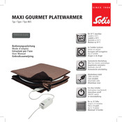 SOLIS MAXI GOURMET PLATEWARMER 865 User Manual