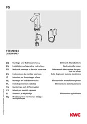 KWC 2030058463 Installation And Operating Instructions Manual