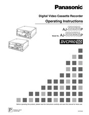 Panasonic DVCPRO 50 AJ-SD955AP Operating Instructions Manual