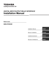 Toshiba BMS-IFDD03E Installation Manual