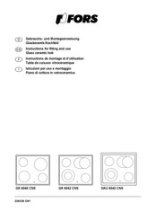 FORS GKU 6042 CNS Instructions For Fitting And Use