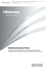 Hisense RT267D4AWE User's Operation Manual