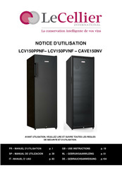 LeCellier LCV150PVNF Use Instruction