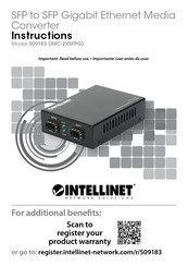 Intellinet IMC-2XSFPG Instructions Manual