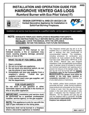 Hargrove Everest EVS1806PL Installation And Operation Manual