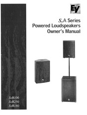 Electro-Voice Compact Powered Sound Reinforcement Speaker SxA250 Owner's Manual