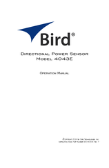BIRD 4043E Operation Manual