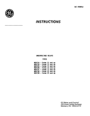 GE NGV12A Instructions Manual